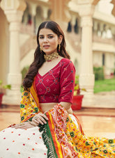 Fashionable Georgette Lehenga Choli in White